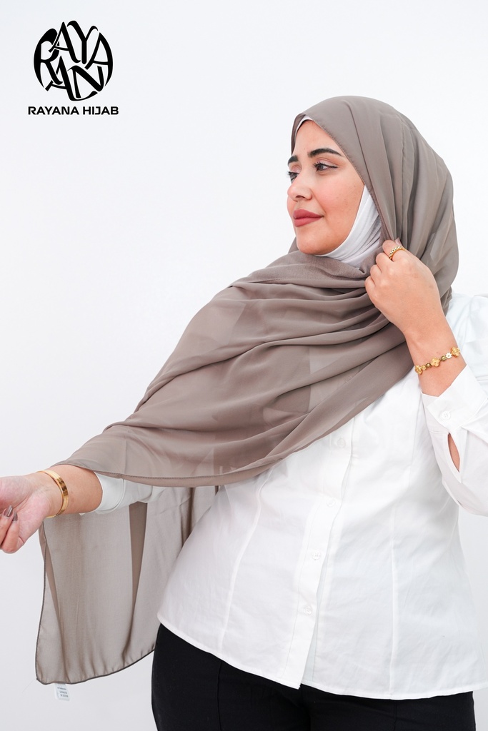 شيفون مبطن تركي 